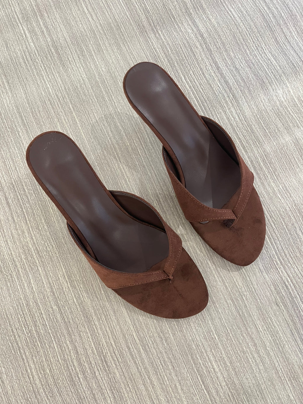 Soft Step Suede Mule Heels