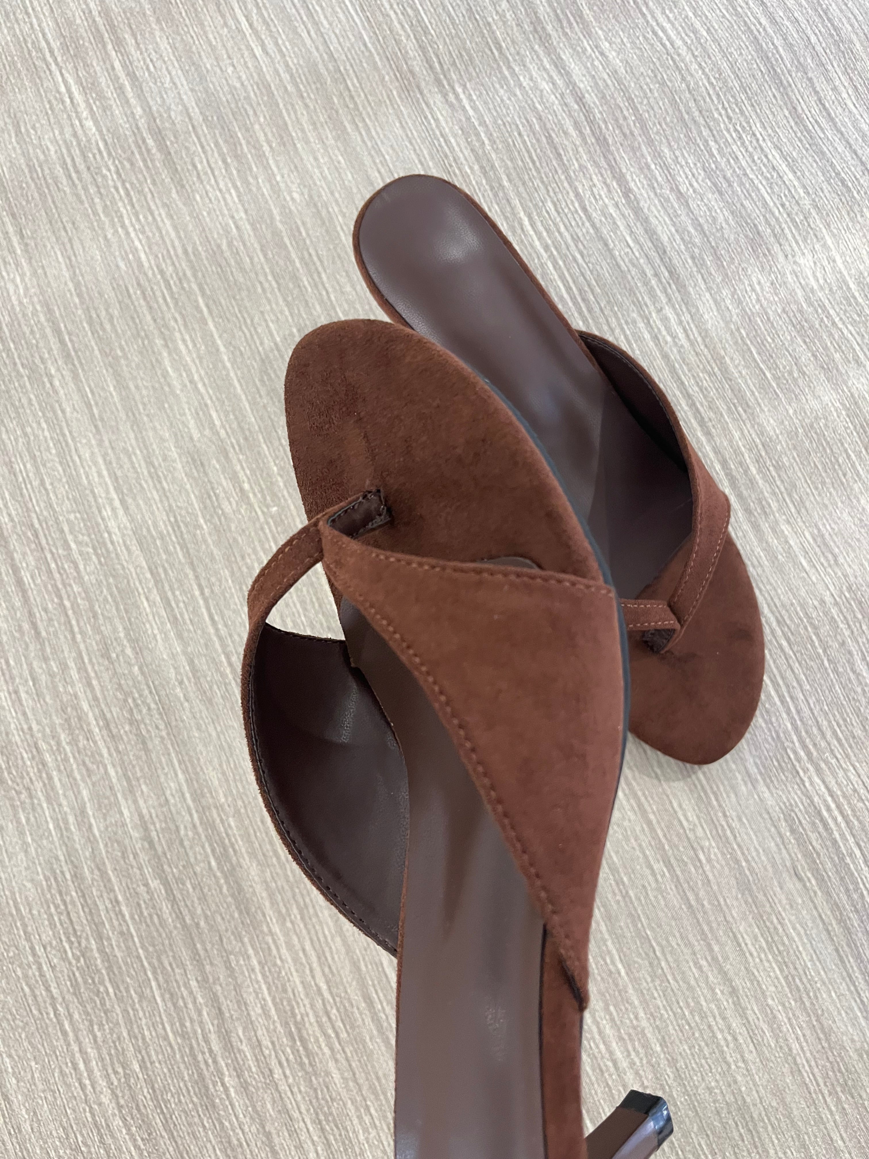 Soft Step Suede Mule Heels